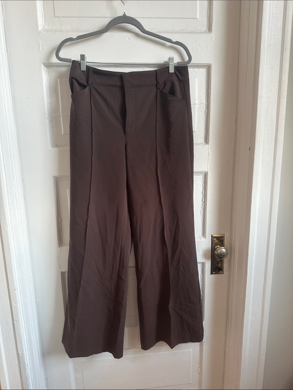 LOFT Chocolate High Rise Palazzo Trousers